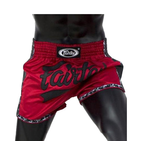 Fairtex Slim Cut Muay Thai Shorts Red/White BS1704

New better quality o...