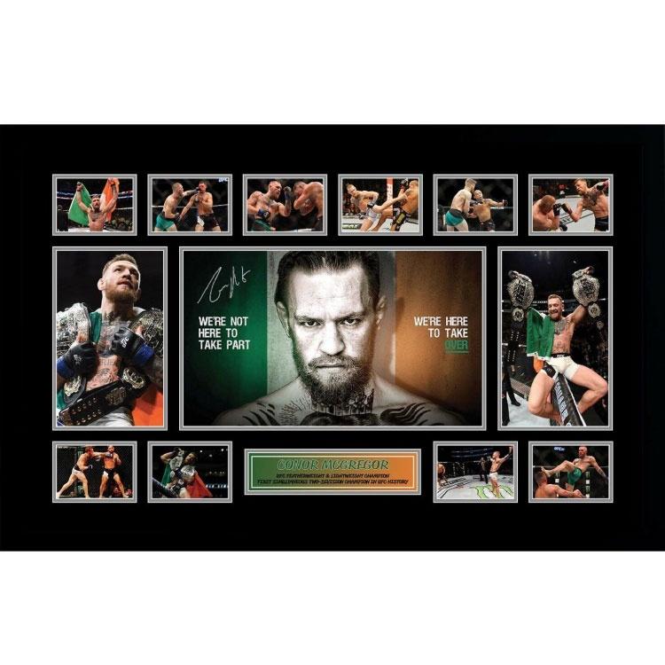 Conor McGregor UFC 2 Division Champion Signed Photo Framed Limited