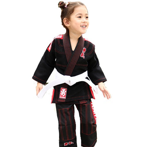 Fluory Grappling Courage Kids BJJ Gi Black