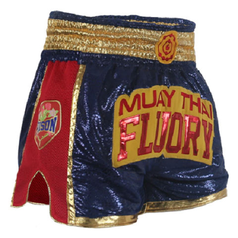Fluory Abundance Retro Muay Thai Shorts Blue
New comfort retro cut, mesh...