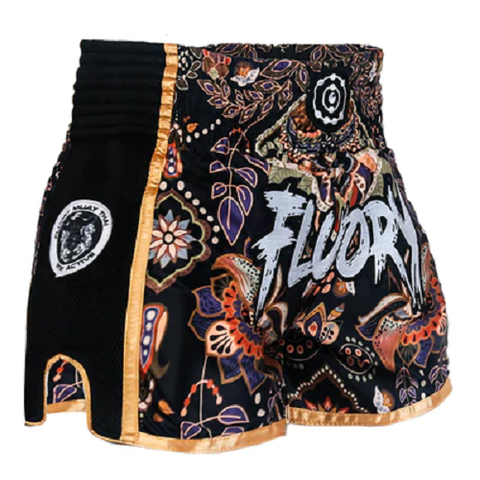 Fluory Eternity Retro Muay Thai Shorts Black Gold
New comfort retro cut,...