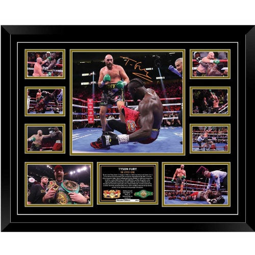 Tyson Fury Vs Deontay Wilder Signed Photo Framed Limited Edition