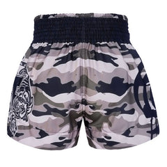 TUFF Grey Camouflage Muay Thai Boxing Shorts - The Fight Factory