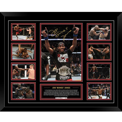 Jon Jones UFC Signed Photo Framed Limited Edition - The Fight Factory