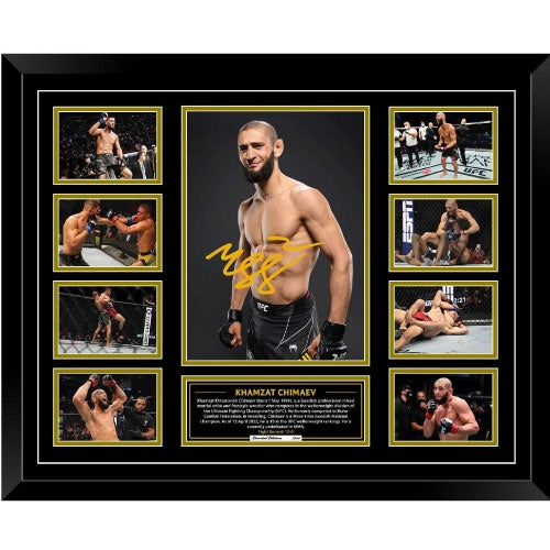 Khamzat Chimaev UFC Signed Photo Framed Limited Edition - The Fight Factory