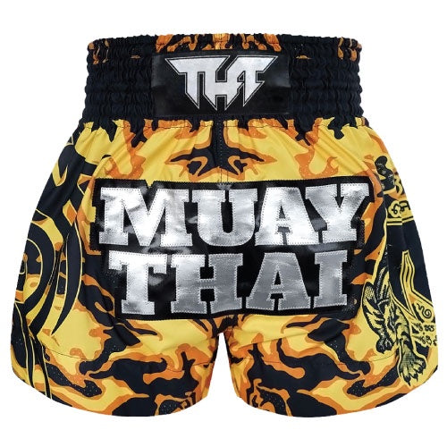 TUFF Camouflage Thai Boxing Shorts Yellow - The Fight Factory