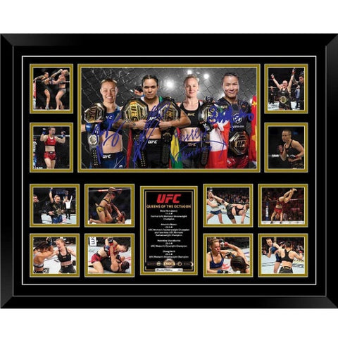 UFC Queens Amanda Nunes Valentina Shevchenko Signed Limited Edition FRAM...