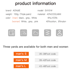Not specified Running Accessories Aonijie Coolmax Low Cut Running Socks 3Pairs