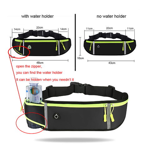 Not specified Running Accessories Withe Water Bottle Pouch Running Waist Storage Bag