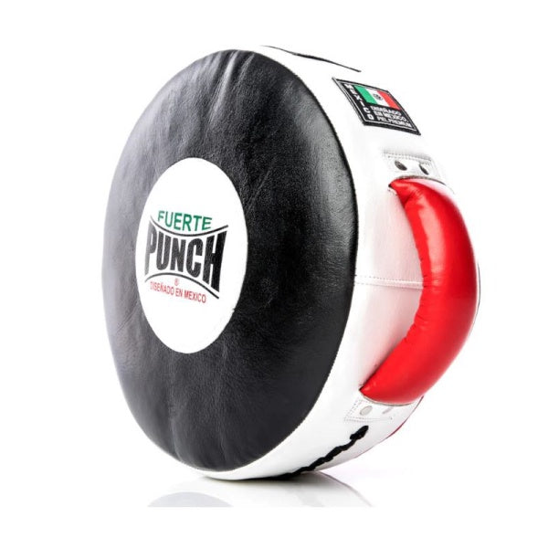 Punch Boxing Mexican Round Shield RED Soft/ BLK Hard