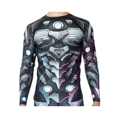 Raven Longsleeve Rash Guard Raven Cyberpunk Rashguard