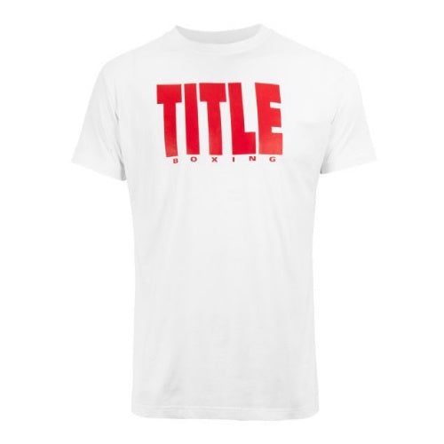 Title Boxing Iconic Block T Shirt - White/Red
