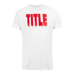 Title Boxing Iconic Block T Shirt - White/Red