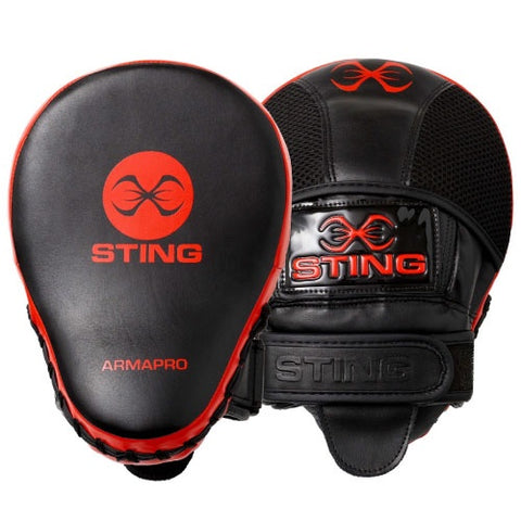 STING Focus Mitts Blue/White Sting Boxing  Focus Pads Armapro Neo Gel