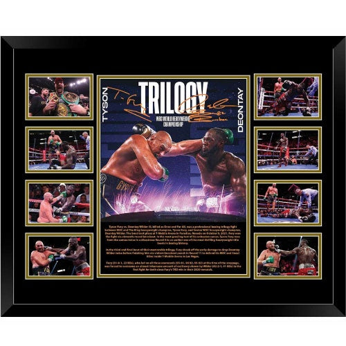 Tyson Fury vs Deontay Wilder III 3 Signed Photo Framed Memorabilia - The Fight Factory
