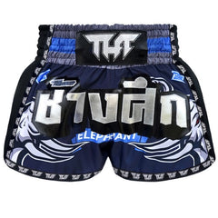 Tuff Muay Thai Shorts TUFF Blue War Elephant Retro Muay Thai Shorts