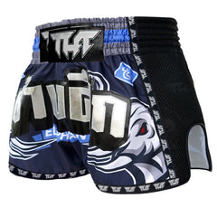 Tuff Muay Thai Shorts TUFF Blue War Elephant Retro Muay Thai Shorts