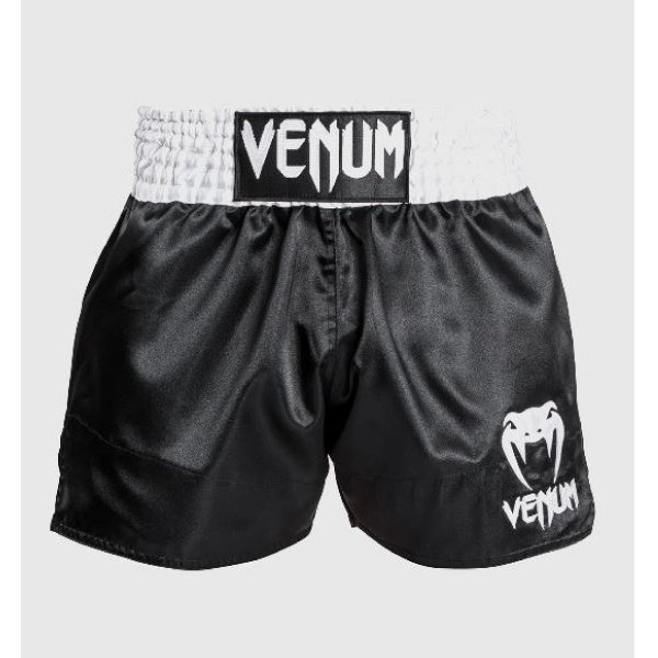 Venum Muay Thai Shorts Venum Classic Muay Thai Short Black/White/White