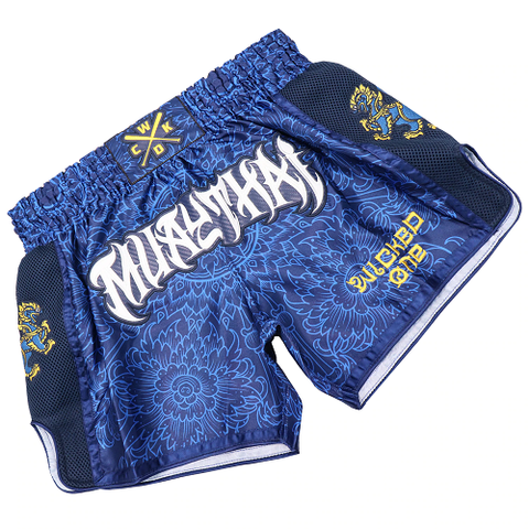 Wicked One Muay Thai Muay Thai Shorts Wicked One Lion Muay Thai Shorts Blue