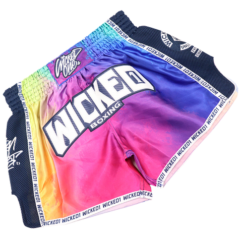 Wicked One Muay Thai Muay Thai Shorts Wicked One Rainbow Muay Thai Shorts