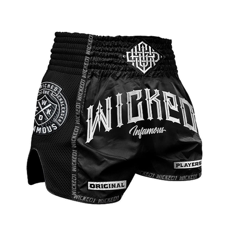 Wicked One Infamous Muay Thai Shorts Black
