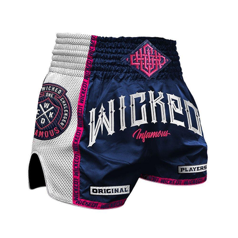 Wicked One Infamous Muay Thai Shorts Black Pink White