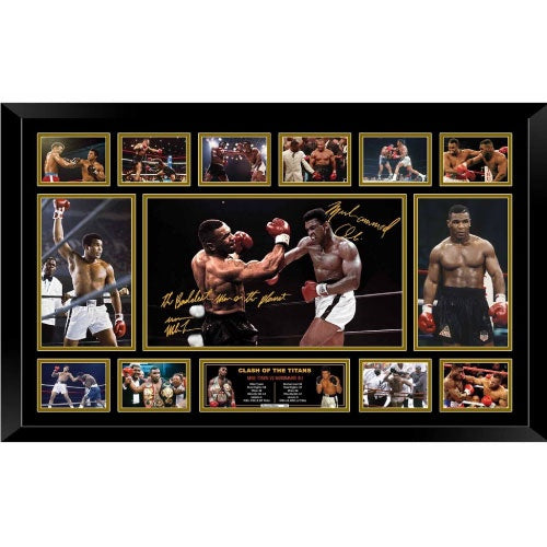 Muhammad Ali Mike Tyson Signed Photo Framed Limited Edition - The Fight Factory